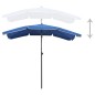 vidaXL Sonnenschirm mit Mast 200x130 cm Azurblau vidaXL Sonnenschirm mit Mast 200x130 cm Azurblau