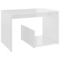 vidaXL Beistelltisch Hochglanz-Weiß 59x36x38 cm Holzwerkstoff vidaXL Beistelltisch Hochglanz-Weiß 59x36x38 cm Holzwerkstoff
