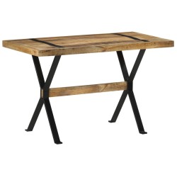 vidaXL Esstisch 120x60x76 cm Raues Mangoholz 