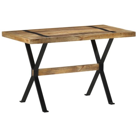 vidaXL Esstisch 120x60x76 cm Raues Mangoholz 
