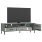 vidaXL TV-Schrank OSLO mit Metallbeinen Grau Massivholz Kiefer vidaXL TV-Schrank OSLO mit Metallbeinen Grau Massivholz Kiefer
