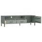 vidaXL TV-Schrank OSLO mit Metallbeinen Grau Massivholz Kiefer vidaXL TV-Schrank OSLO mit Metallbeinen Grau Massivholz Kiefer