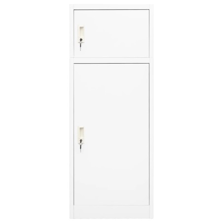 vidaXL Sattelschrank Weiß 53x53x140 cm Stahl   