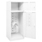 vidaXL Sattelschrank Weiß 53x53x140 cm Stahl vidaXL Sattelschrank Weiß 53x53x140 cm Stahl