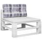 vidaXL Palettensofa-Kissen Grau Karomuster 70x40x10 cm vidaXL Palettensofa-Kissen Grau Karomuster 70x40x10 cm