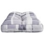vidaXL Palettensofa-Kissen Grau Karomuster 70x40x10 cm vidaXL Palettensofa-Kissen Grau Karomuster 70x40x10 cm