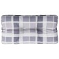 vidaXL Palettensofa-Kissen Grau Karomuster 70x40x10 cm vidaXL Palettensofa-Kissen Grau Karomuster 70x40x10 cm