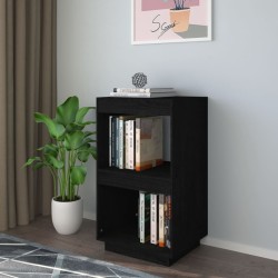 vidaXL Bücherregal Schwarz 40x35x71 cm Massivholz Kiefer