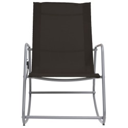vidaXL Garten-Schaukelstuhl Schwarz 95x54x85 cm Textilene