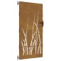 vidaXL Gartentor 85x175 cm Cortenstahl Gras-Design vidaXL Gartentor 85x175 cm Cortenstahl Gras-Design