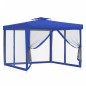 vidaXL Pavillon mit Doppeldach Blau 3x3x2,68 m Stoff vidaXL Pavillon mit Doppeldach Blau 3x3x2,68 m Stoff