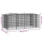 vidaXL Gabionen-Hochbeet mit Hochbogen 200x100x100 cm Verzinktes Eisen vidaXL Gabionen-Hochbeet mit Hochbogen 200x100x100 cm Verzinktes Eisen