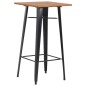 vidaXL Bartisch Schwarz 60×60×108 cm Kiefer Massivholz und Stahl vidaXL Bartisch Schwarz 60×60×108 cm Kiefer Massivholz und Stahl