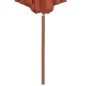 vidaXL Sonnenschirm mit Holz-Mast 300 cm Terrakotta vidaXL Sonnenschirm mit Holz-Mast 300 cm Terrakotta