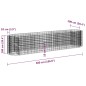 vidaXL Gabionen-Hochbeet Verzinktes Eisen 500x100x100 cm vidaXL Gabionen-Hochbeet Verzinktes Eisen 500x100x100 cm