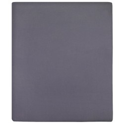 vidaXL Spannbettlaken 2 Stk. Jersey Anthrazit 160x200 cm Baumwolle