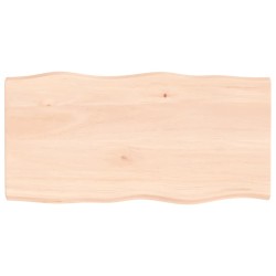 vidaXL Tischplatte 100x50x(2-4) cm Massivholz Unbehandelt Baumkante