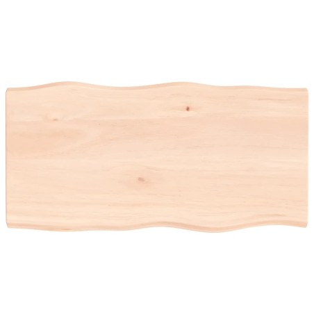 vidaXL Tischplatte 100x50x(2-4) cm Massivholz Unbehandelt Baumkante