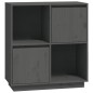 vidaXL Sideboard Grau 74x35x80 cm Massivholz Kiefer vidaXL Sideboard Grau 74x35x80 cm Massivholz Kiefer