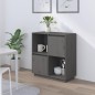 vidaXL Sideboard Grau 74x35x80 cm Massivholz Kiefer vidaXL Sideboard Grau 74x35x80 cm Massivholz Kiefer
