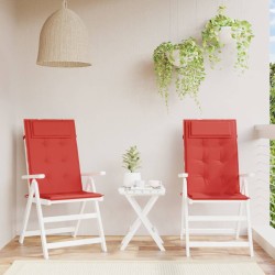 vidaXL Hochlehner-Auflagen 2 Stk. Rot Oxford-Gewebe