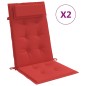 vidaXL Hochlehner-Auflagen 2 Stk. Rot Oxford-Gewebe vidaXL Hochlehner-Auflagen 2 Stk. Rot Oxford-Gewebe