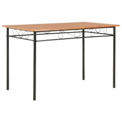vidaXL 7-tlg. Essgruppe MDF und Stahl Braun