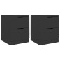 vidaXL Nachttische 2 Stk. Schwarz 40x40x50 cm Spanplatte vidaXL Nachttische 2 Stk. Schwarz 40x40x50 cm Spanplatte