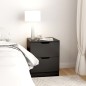 vidaXL Nachttische 2 Stk. Schwarz 40x40x50 cm Spanplatte vidaXL Nachttische 2 Stk. Schwarz 40x40x50 cm Spanplatte