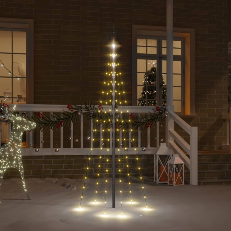 vidaXL LED-Weihnachtsbaum für Fahnenmast Warmweiß 108 LEDs 180 cm vidaXL LED-Weihnachtsbaum für Fahnenmast Warmweiß 108 LEDs 180 cm