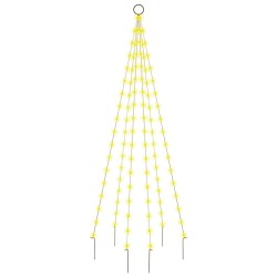 vidaXL LED-Weihnachtsbaum für Fahnenmast Warmweiß 108 LEDs 180 cm