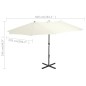 vidaXL Sonnenschirm mit Aluminium-Mast 460 x 270 cm Sand vidaXL Sonnenschirm mit Aluminium-Mast 460 x 270 cm Sand