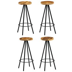 vidaXL Barhocker 4 Stk. Massivholz Mango 