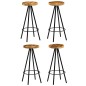 vidaXL Barhocker 4 Stk. Massivholz Mango vidaXL Barhocker 4 Stk. Massivholz Mango