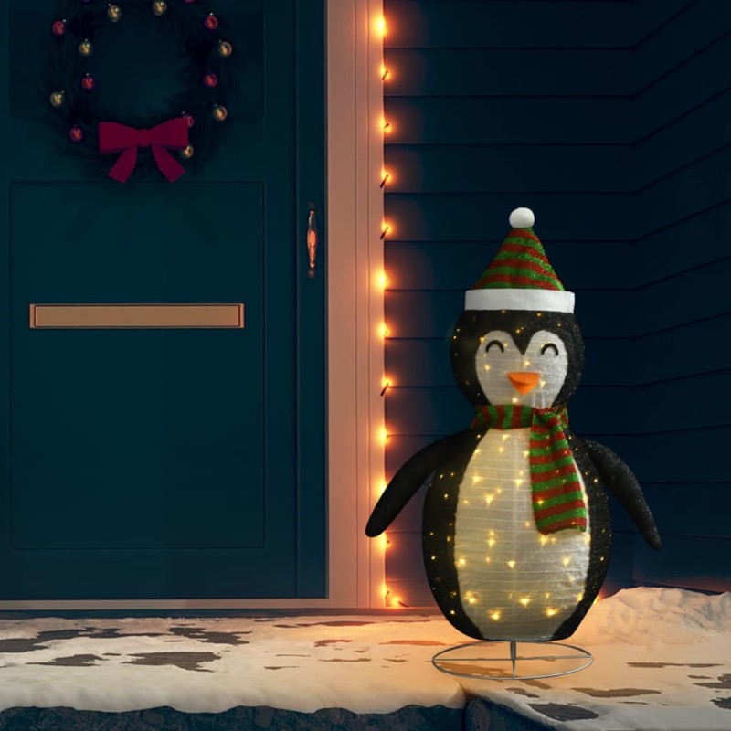 vidaXL Weihnachtsdeko Pinguin LED Luxus-Gewebe 120 cm vidaXL Weihnachtsdeko Pinguin LED Luxus-Gewebe 120 cm