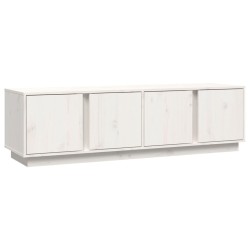 vidaXL TV-Schrank Weiß 140x40x40 cm Massivholz Kiefer