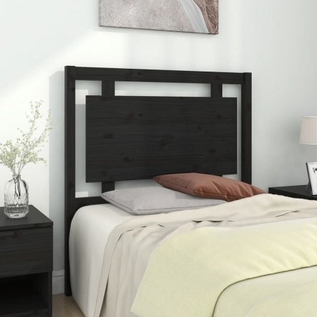 vidaXL Kopfteil Schwarz 95,5x4x100 cm Massivholz Kiefer