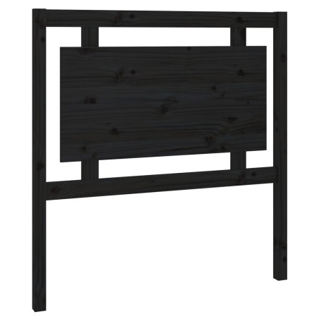 vidaXL Kopfteil Schwarz 95,5x4x100 cm Massivholz Kiefer