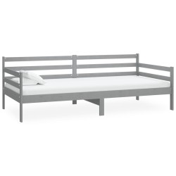 vidaXL Tagesbett Grau Kiefer Massivholz 90x200 cm   