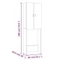 vidaXL Waschmaschinenschrank Braun Eiche 64x25,5x190 cm vidaXL Waschmaschinenschrank Braun Eiche 64x25,5x190 cm