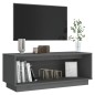vidaXL TV-Schrank Grau 90x35x35 cm Massivholz Kiefer vidaXL TV-Schrank Grau 90x35x35 cm Massivholz Kiefer