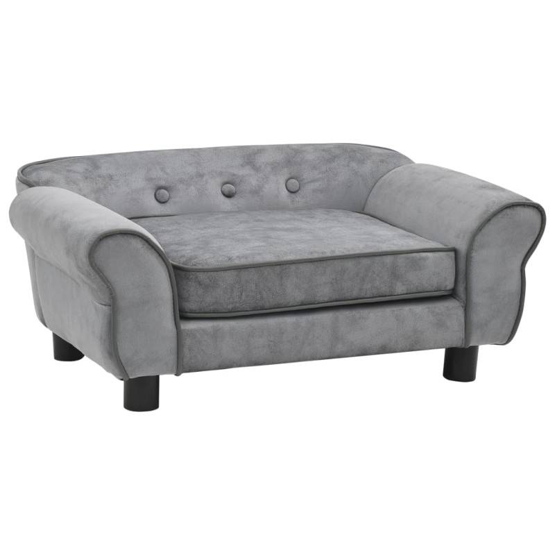 Hundesofa Grau 72x45x30 cm Plüsch Hundesofa Grau 72x45x30 cm Plüsch