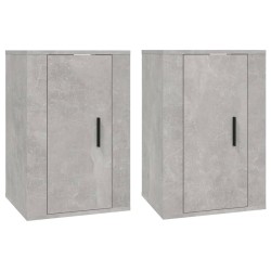 vidaXL TV-Wandschränke 2 Stk. Betongrau 40x34,5x60 cm