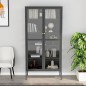 vidaXL Vitrine Anthrazit 90x40x180 cm Stahl und Gehärtetes Glas vidaXL Vitrine Anthrazit 90x40x180 cm Stahl und Gehärtetes Glas