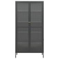 vidaXL Vitrine Anthrazit 90x40x180 cm Stahl und Gehärtetes Glas vidaXL Vitrine Anthrazit 90x40x180 cm Stahl und Gehärtetes Glas