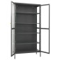vidaXL Vitrine Anthrazit 90x40x180 cm Stahl und Gehärtetes Glas vidaXL Vitrine Anthrazit 90x40x180 cm Stahl und Gehärtetes Glas