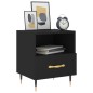 vidaXL Nachttische 2 Stk. Schwarz 40x35x47,5 cm Holzwerkstoff vidaXL Nachttische 2 Stk. Schwarz 40x35x47,5 cm Holzwerkstoff