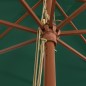 vidaXL Sonnenschirm mit Holzmast Grün 400x273 cm vidaXL Sonnenschirm mit Holzmast Grün 400x273 cm