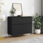 vidaXL Sideboards 2 Stk. Schwarz 40x35x70 cm Holzwerkstoff vidaXL Sideboards 2 Stk. Schwarz 40x35x70 cm Holzwerkstoff