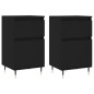 vidaXL Sideboards 2 Stk. Schwarz 40x35x70 cm Holzwerkstoff vidaXL Sideboards 2 Stk. Schwarz 40x35x70 cm Holzwerkstoff